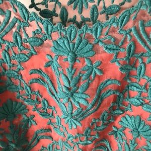 Sachin & Babi embroidered lace tank sz 10